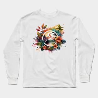 Colorful Tropical T-Shirt Designe Long Sleeve T-Shirt